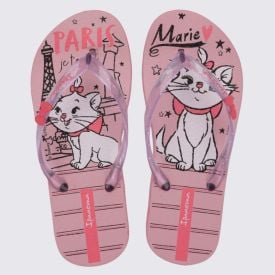 Chinelo Ipanema Infantil Menina Disney Joy Rosa/Glitter/Branco