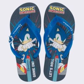 Chinelo Ipanema Infantil Sonic Lets Azul/Branco