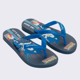 Chinelo Ipanema Infantil Sonic Lets Azul/Branco