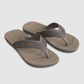 Chinelo Rider Masculino Pulse Cinza/Cinza/Bege