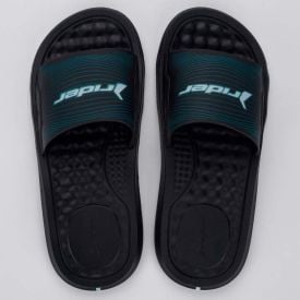 Chinelo Slide Rider Masculino Step Preto/Preto/Branco