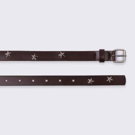 Cinto Feminino De Couro Sintético Estrelas Boby Blues Ganache