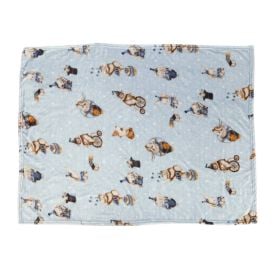 Cobertor Baby Flannel Camesa 100% Poliéster - Circo Azul