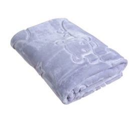 Cobertor De Bebê 100% Poliéster Alto Relevo Yoyo - Elefante Cinza