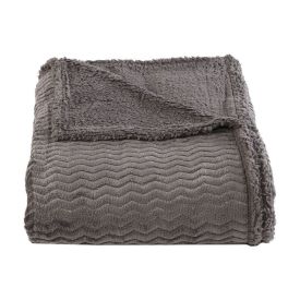 Cobertor Casal Dupla Face Aspen Sherpa Havan Casa - Cinza