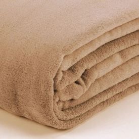 Cobertor Casal Microfibra Liso Paris Havan Casa - Bege