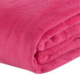 Cobertor Casal Microfibra Liso Paris Havan Casa - Rosa Flash