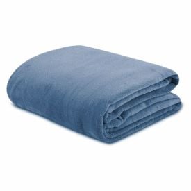 Cobertor Casal Microfibra Liso Paris Havan Casa - Azul N&eacute;voa