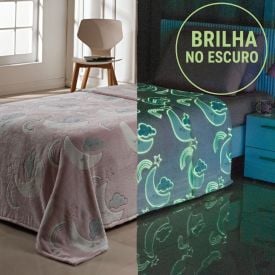 Cobertor Infantil Mágico Encantos Brilha No Escuro Havan Kids - Rosa Moon