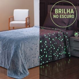 Cobertor Infantil Mágico Encantos Brilha No Escuro Havan Kids - Azul Sky