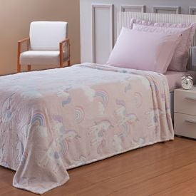 Cobertor Infantil Mágico Encantos Brilha No Escuro Havan Kids - Rosa Unicórnio