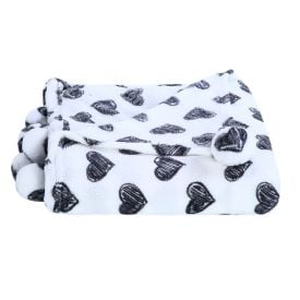 Cobertor Infantil Solteiro 100% Poliéster Pompom Havan Kids - Corações
