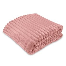 Cobertor King 100% Poliéster Premier Canelado Havan Casa - Rosa Pétala