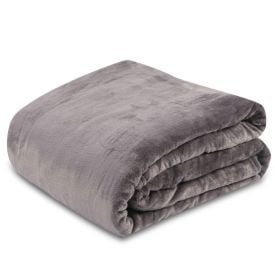 Cobertor King 100% Poliéster Premier Havan Casa - Cinza Ice