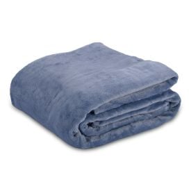 Cobertor King Premier Liso 100% Poliéster Havan Casa - Azul Névoa