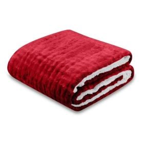 Cobertor King Requinte Sherpa Havan Casa - Bloodstone