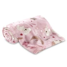 Cobertor Para Bebê Flannel Baby Camesa - Coala Rosa