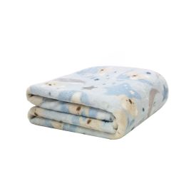 Cobertor para Bebê Flannel Baby Camesa - Azul Claro