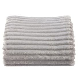 Cobertor Queen 100% Poliéster Premier Canelado Havan Casa - Prata