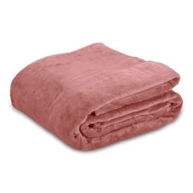 Cobertor Queen Liso 100% Poliéster Premier Havan Casa - Rosa