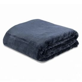 Cobertor Queen Neo Velour Camesa - Azul