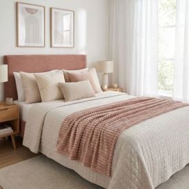 Cobertor Queen Premier Canelado Havan Casa - Taupe Atemporal