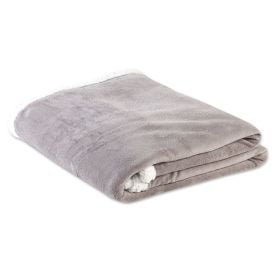 Cobertor Queen Dupla Face Aspen Sherpa Havan Casa  - Cinza Ice