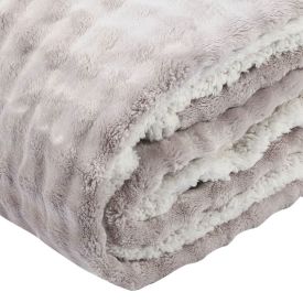 Cobertor Requinte Queen Sherpa Havan Casa - Ice