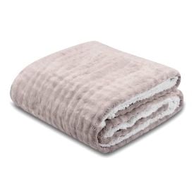 Cobertor Requinte Queen Sherpa Havan Casa - Bege