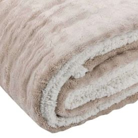 Cobertor Requinte Queen Sherpa Havan Casa - Bege