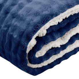 Cobertor Requinte Queen Sherpa Havan Casa - Midnight