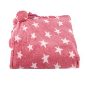 Cobertor Solteiro Infantil Pompom Havan Kids - Rosa Estrela