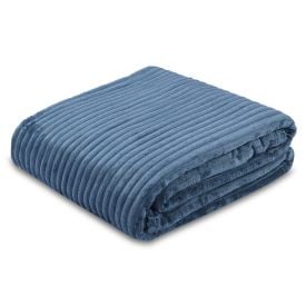 Cobertor Solteiro Montreal 100% Poliéster Havan Casa - Azul Jeans