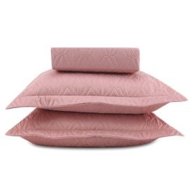 Cobre Leito Casal 100% Poliéster Yaris 3 Pçs - Rosa Chá