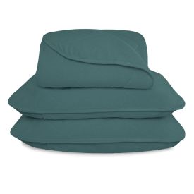 Cobre Leito Casal Liso Com 3 Peças Havan Casa - VERDE INGLES