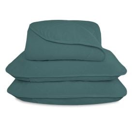 Cobre Leito Queen Liso 3 Peças Havan Casa - Verde Inglês