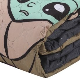 Cobre Leito Solteiro Infantil Disney Hedrons 1 Pç - Baby Yoda