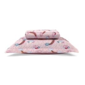 Kit Colcha Solteiro Dupla Face Matelado Havan Kids 2 Pçs - Unicórnio Rosa