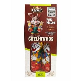 Coelho de Chocolate Ao Leite 2 Unidades Cacauê - 80g