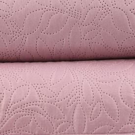 Kit Colcha Casal 100% Poliéster Lisa Versalhes Havan Casa 3 Peças - Rosa Velho