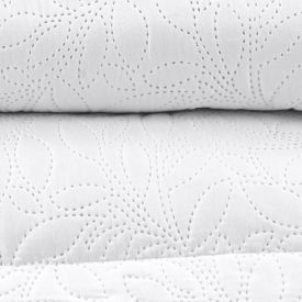 Kit Colcha Casal 100% Poliéster Lisa Versalhes Havan Casa 3 Peças - Branco