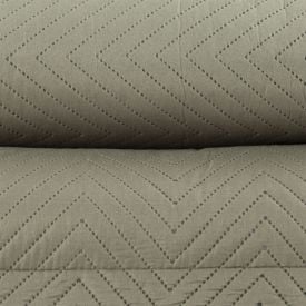 Kit Colcha Casal 100% Poliéster Lisa Versalhes Havan Casa 3 Peças - Taupe