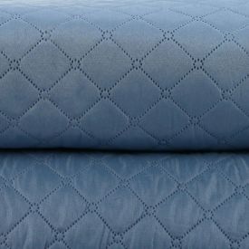 Colcha Casal Lisa Versalhes Havan Casa 3 Peças - AZUL 16-4010