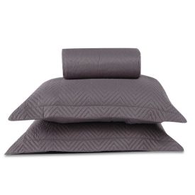 Colcha Casal Lisa Versalhes Havan Casa 3 Peças - Cinza Urbano