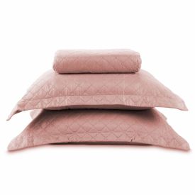 Colcha Casal Lisa Versalhes Havan Casa 3 Peças - Rose