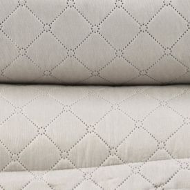 Kit Colcha King 100% Poliéster Lisa Versalhes Havan Casa 3 Peças - Bege Cru