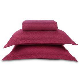 Kit Colcha King Lisa Versalhes Havan Casa 3 pçs  - Rosa Malva