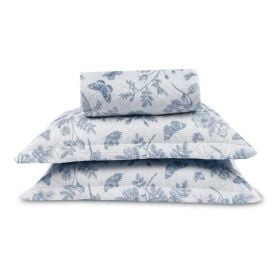 Kit Colcha King 100% Poliéster Havan Casa 3 pçs - Floral Azul