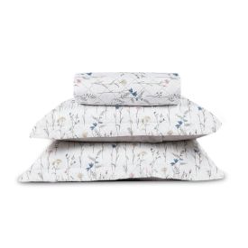 Kit Colcha King 100% Poliéster Havan Casa 3 pçs - Floral Off