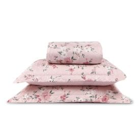 Kit Colcha King 100% Poliéster Havan Casa 3 pçs - Floral Rose